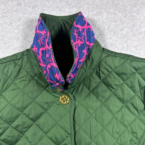 C Wonder Forest Green Quilted Jacket Size Small - Picture 4 of 8